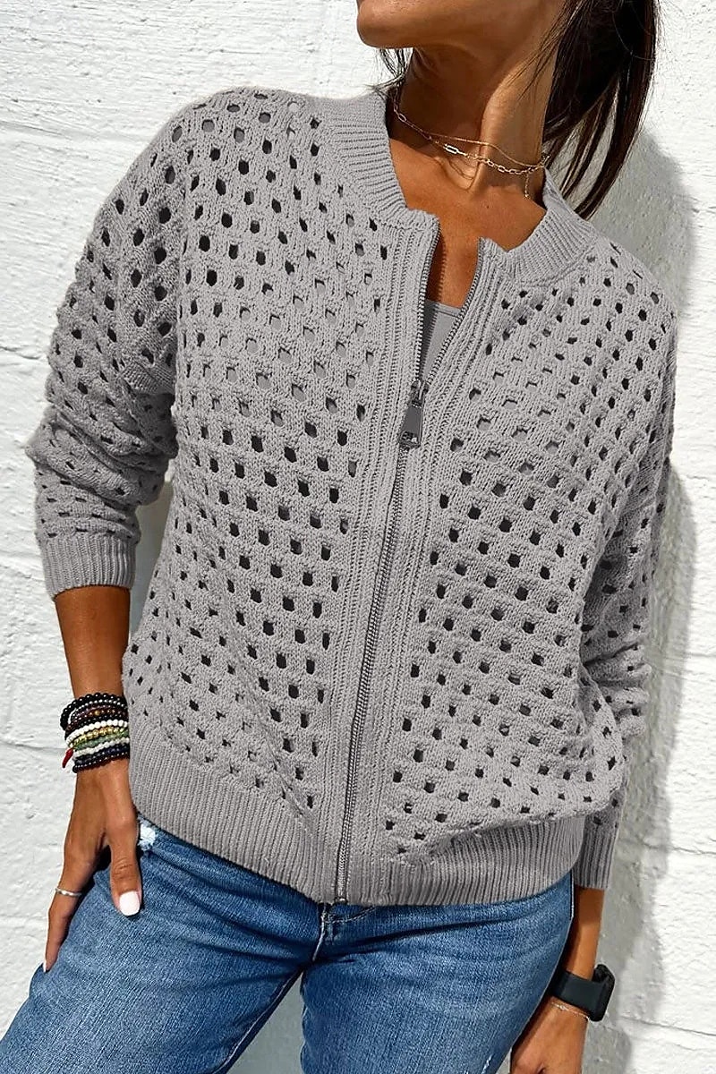 Damen Bluse Einfach Basic Modern Langarm Rundhalsausschnitt Normale Oberteile Täglich Ferien Ausgehen Reißverschluss Schwarz Weiß Rosa Wein Armeegrün Sommer 2025 - $35.99 –P7