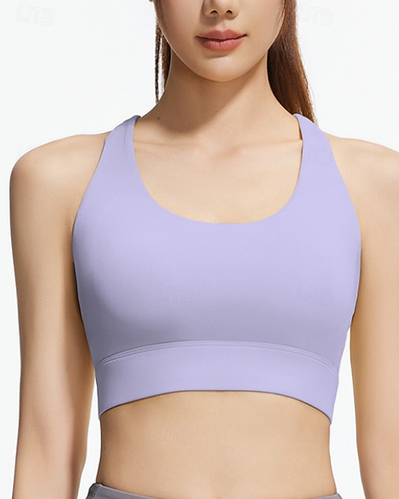 Per donna Reggiseno Il giro Top reggiseno Crisscross Back Comodo Traspirante Rete Semplice Sport Abbigliamento sportivo Nero Bianco Yoga Fitness Casuale del 2025 a $12.39 –P6