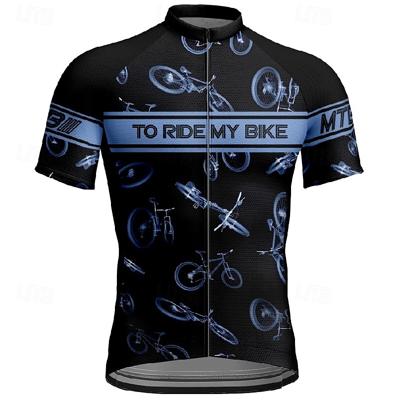 Voor heren Wielrenshirt Korte mouw Fietsen T-shirt Shirt met 3 achterzakken Bergracen Ademend Sneldrogend Anatomisch ontwerp Lampenkatoen Geel Blauw Paars Sport Kleding 2025 - $25.99 –P8