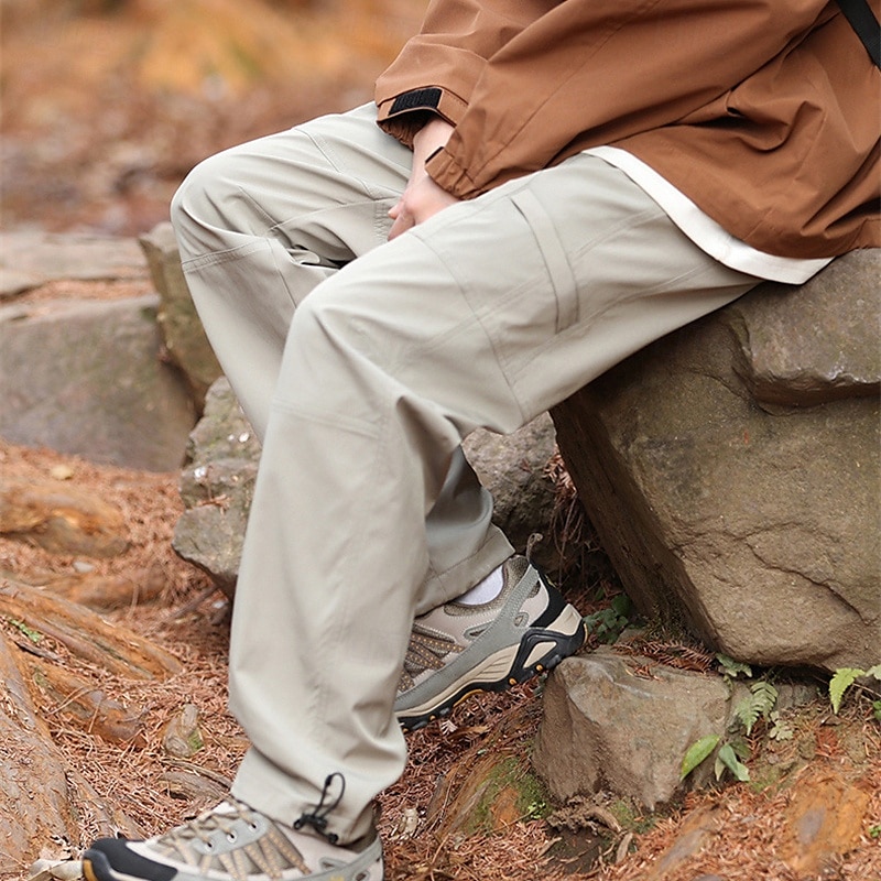 Ανδρικά Παντελόνια με τσέπες Παντελόνι πεζοπορίας Τακτικές παντελόνι Στρατιωτικό Εξωτερική Κανονικό Αδιάβροχη Γρήγορο Στέγνωμα Αναπνέει Παντελόνια Μαύρο Πράσινο Χακί 2025 - $29.99 –P5