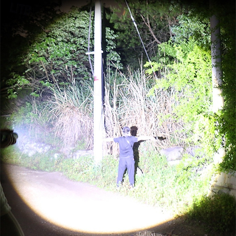 Super Bright Flashlight Long Range High Power Lanterns Flashlights White Laser Digital Display Emergency Flashlight Rechargeable Outdoor Strong Light Torch Camping Lights 2025 - $26.99 –P1