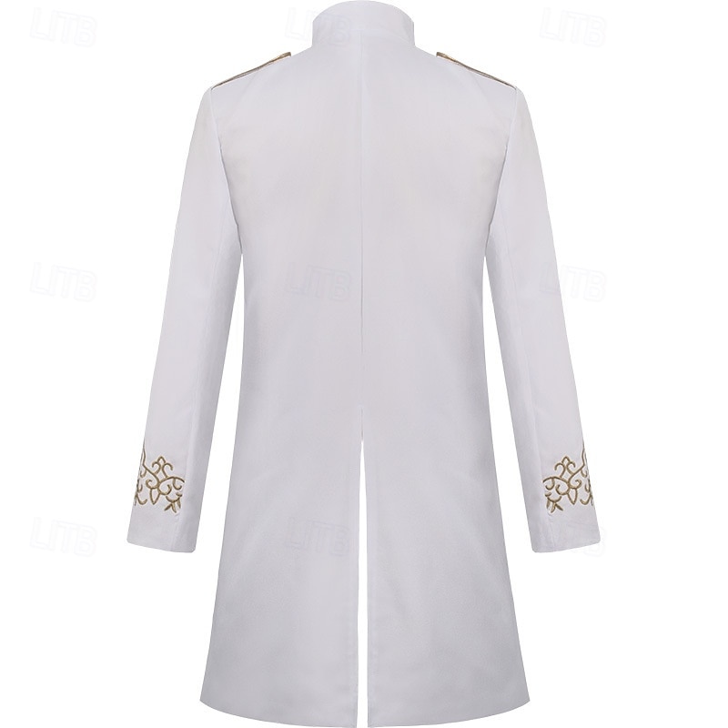 Punk și gotic Steampunk Stilul militar Geacă Îmbrăcăminte Exterior Brodat Costume de fancy Bărbați Regal Halloween Carnaval Performanță LARP Ren Faire Adulți 2026 - $39.99 –P12