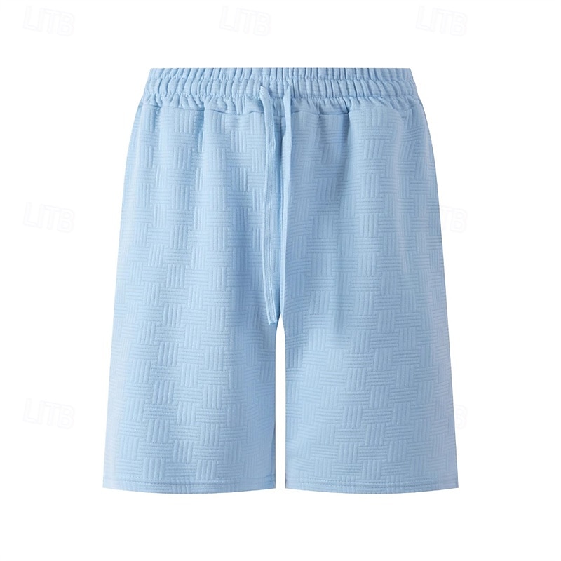 Herr Atletiska shorts Svett shorts Shorts Sommarshorts Ficka Snörning Elastisk midja Slät Komfort Andningsfunktion Kort Utomhus Sport Klassisk Ledigt Svart Vit 2025 - $18.99 –P1