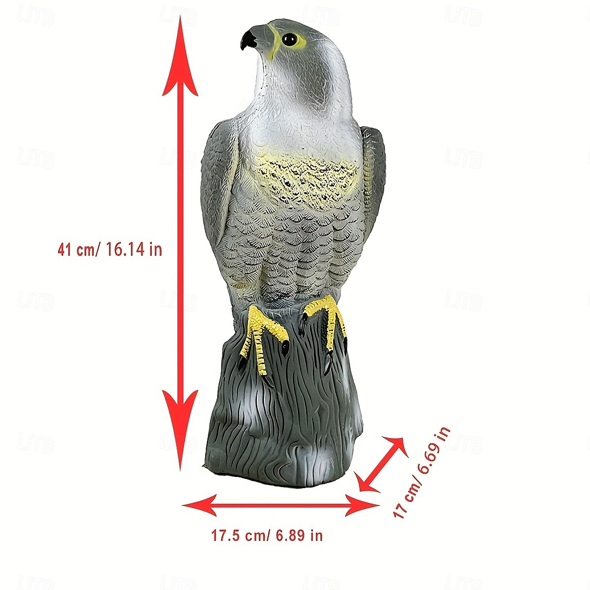 Vogelscheuchen-Abschreckung für den Außenbereich – lebensechte Falken-Jagdattrappe, hochwertige Schädlingsbekämpfung, langlebiger Kunststoff, schwarz und gelb für Garten und Ackerland, 2025 - $49.99 –P3
