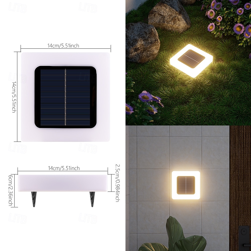 2/4 ks led solární venkovní zemní světlo 16led voděodolné domácí zahradní světlo zahradní osvětlení chodníku osvětlení krajiny světlo solární nástěnné světlo 2026 - $21.99 –P15