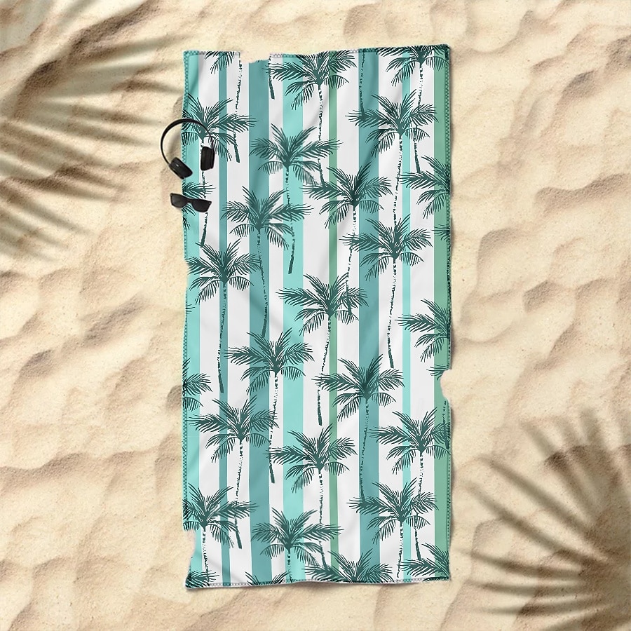 bedrucktes Strandtuch, leichte, schnelltrocknende, sandfreie Stranddecke, ideal für Reisen, den Pool und den Außenbereich 2025 - $10.99 –P2