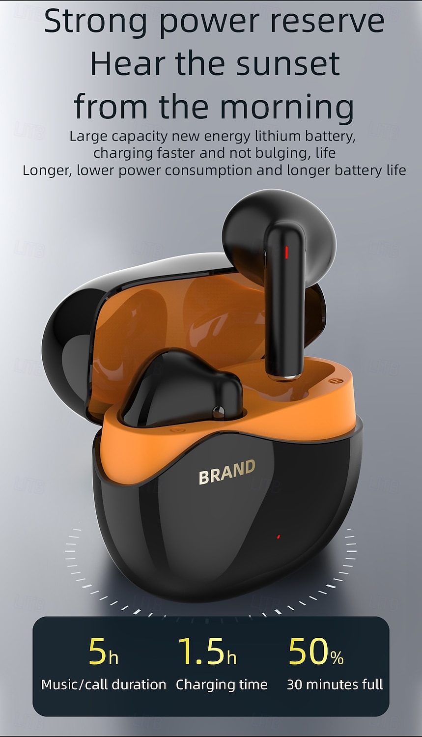 2025年 モバイルデバイス向けのエルゴノミックデザインとステレオサラウンドサウンドを備えたハンズフリーインイヤーBluetooth 5.3ヘッドセット  コレクション – $25.99 –P8