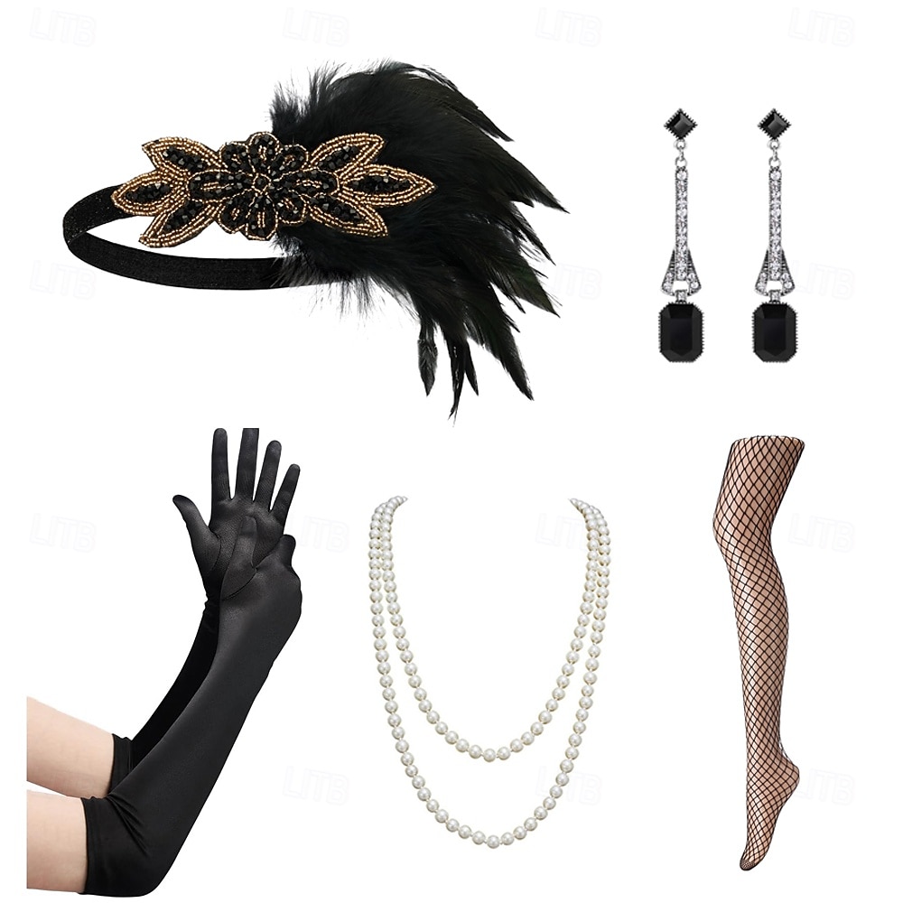 1920s The Great Gatsby Flapper Headband The Great Gatsby Feather Retro Sparkling Glitter Crystal / Rhinestone Women's Carnival Valentine's Day Masquerade Party Evening Wear Masquerade Festival Adults' 2025 - $21.99 –P6
