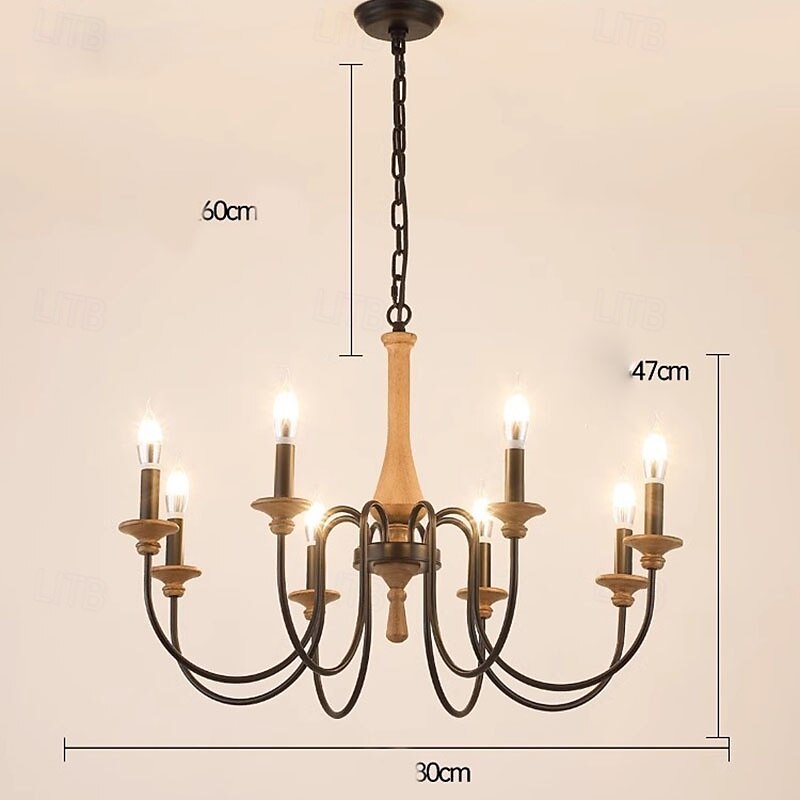 Lampadari a sospensione a LED per isola cucina 60*47cm, lampadari a 6/8 teste, lampadari moderni da ingresso, stile fattoria, appesi al soffitto sopra il tavolo, bianco caldo. del 2025 a $398.19 –P4