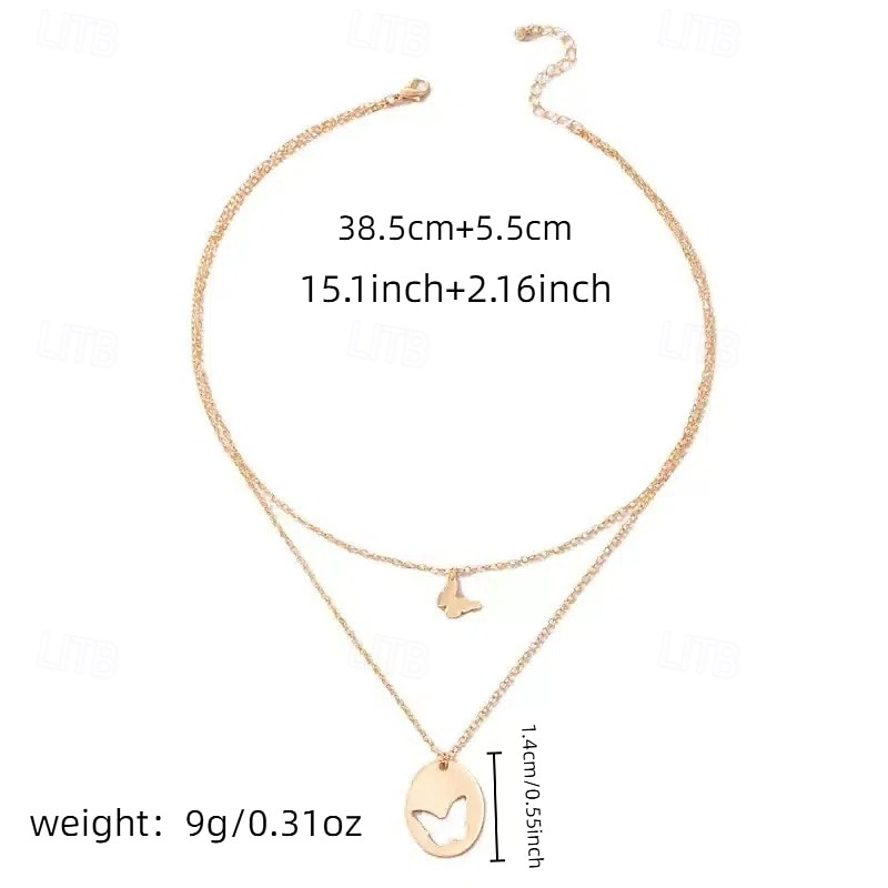 colier cromat dama elegant simplu dulce clasic colier pentru aniversare petrecere ziua de nastere 2025 - $14.99 –P5