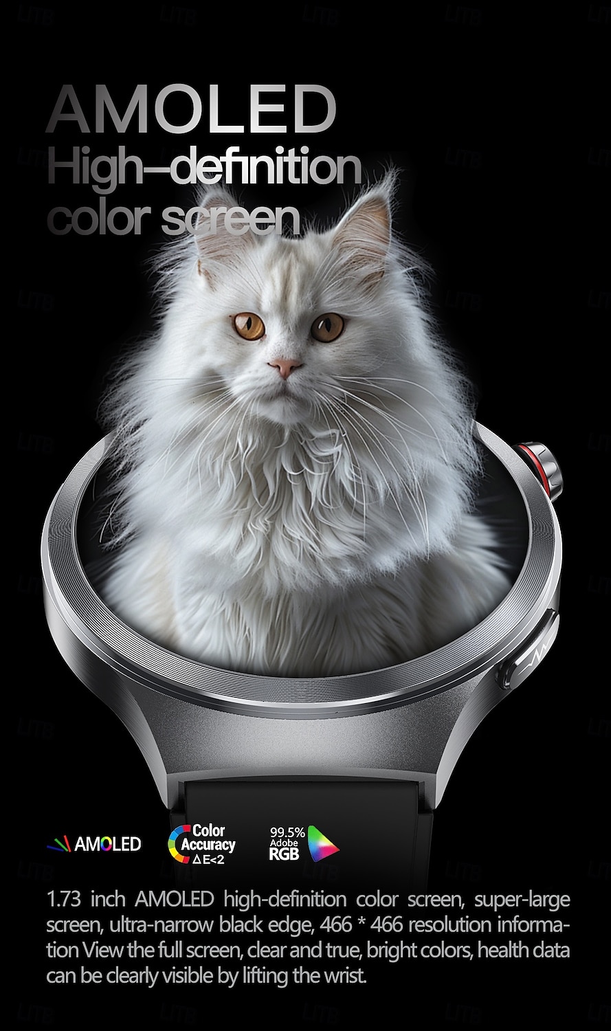 ET475 Smart Watch 1.73 inch Smartwatch Fitness Running Watch Null Pedometer Sedentary Reminder Alarm Clock Compatible with Null Men Message Reminder Step Tracker IP68 45mm Watch Case 2025 - $111.99 –P3