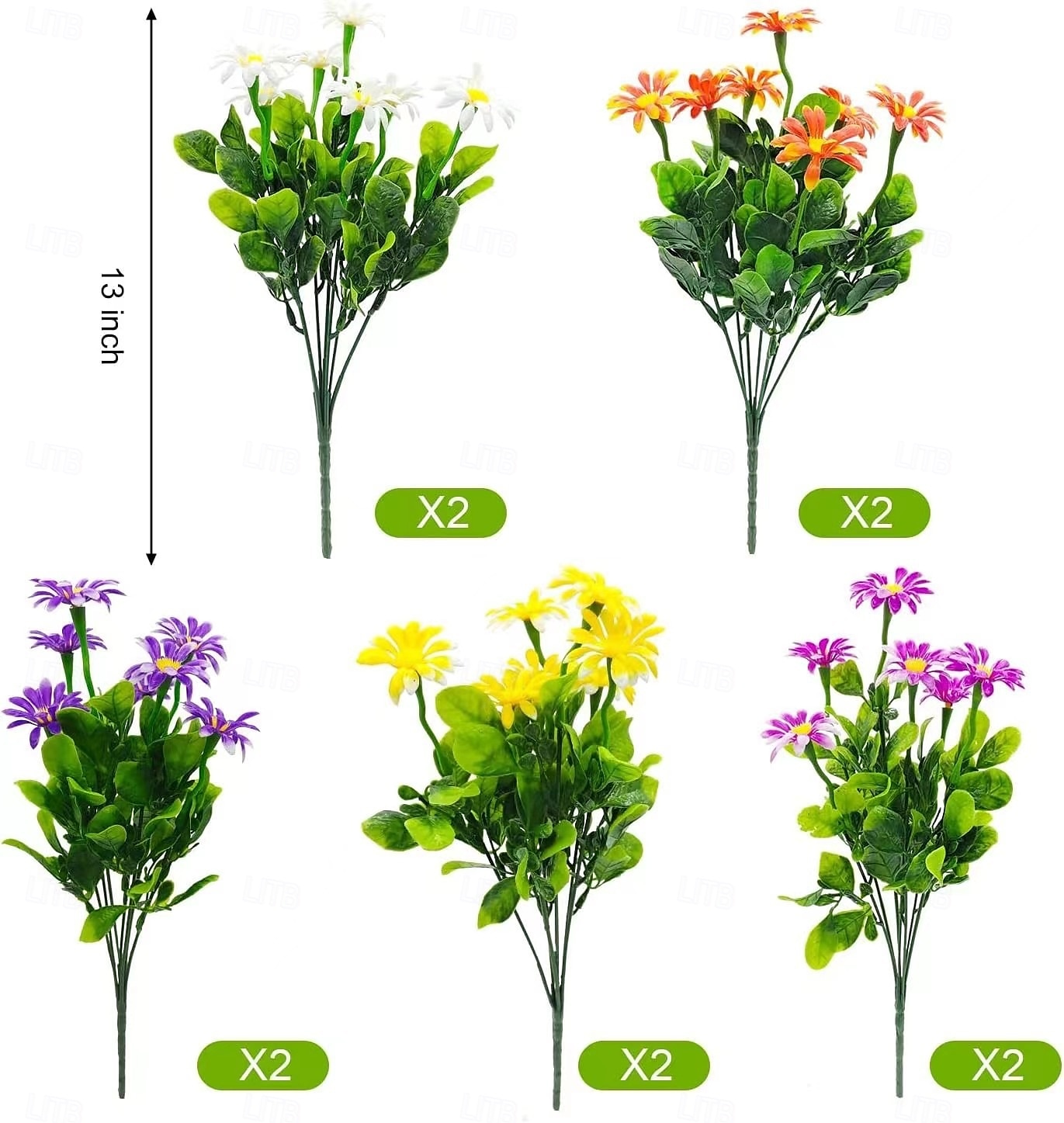 10pcs Artificial Flower Daisies Bouquet, Faux Chamomile Small Flower Bundle, Plastic Fake Flowers for Outdoor Balcony Living Room Decor, Dining Table Floral Arrangement 2025 - $13.99 –P2