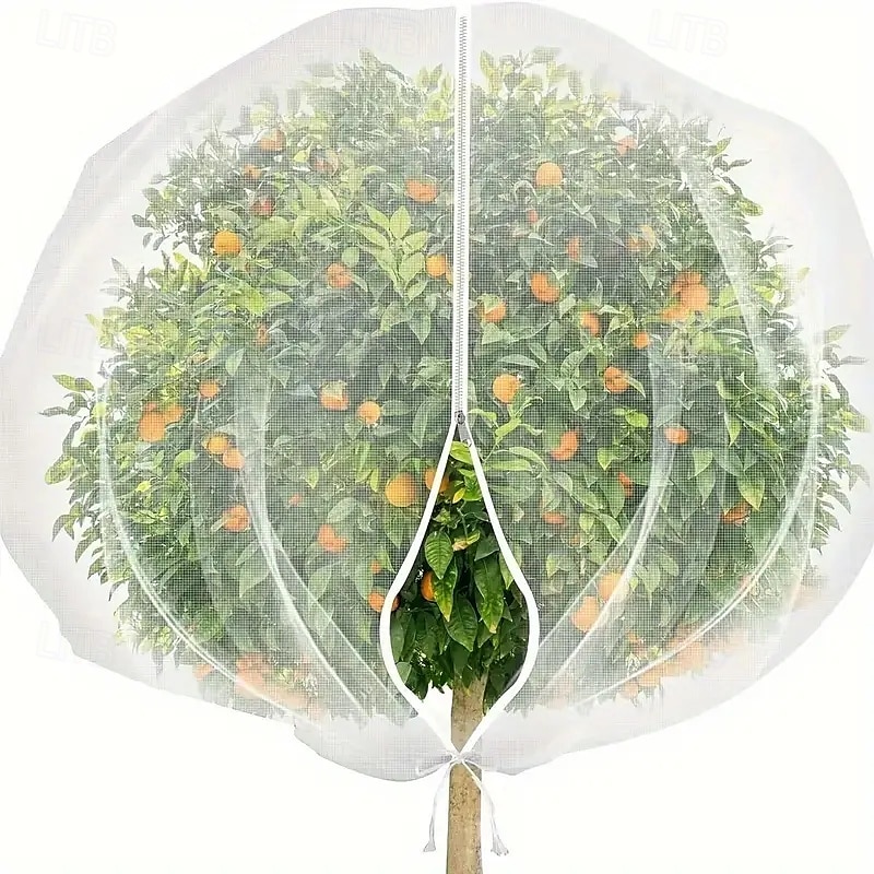 sacos de malha de frutas para árvores frutíferas redes à prova de pássaros para proteger macieiras e arbustos de mirtilo de pragas de pássaros e veados capas de malha de cigarra com zíperes e cordões de 2025 por $33.99 –P1