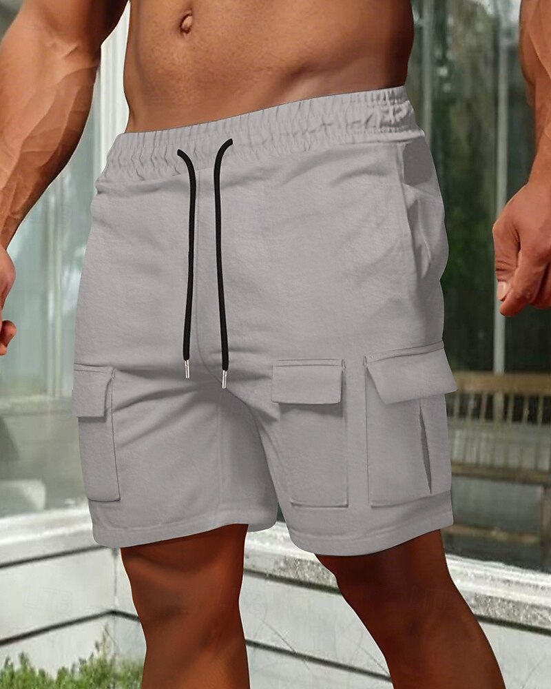 Per uomo Pantaloncini cargo Shorts Pantaloncini Estivi Coulisse Elastico in vita Multi-tasche Semplice Comodità Indossabile Lunghezza al ginocchio All'aperto Sport Quotidiano Moda Casual Nero Marrone del 2025 a $21.99 –P4
