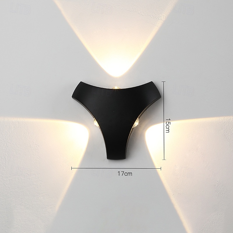 Aplique de pared para exterior con sensor de movimiento, ajustable, impermeable, IP65, iluminación de pared, aplique LED de aluminio para exterior, para interior, exterior, patio, porche, 110-240 V 2025 - $61.99 –P4