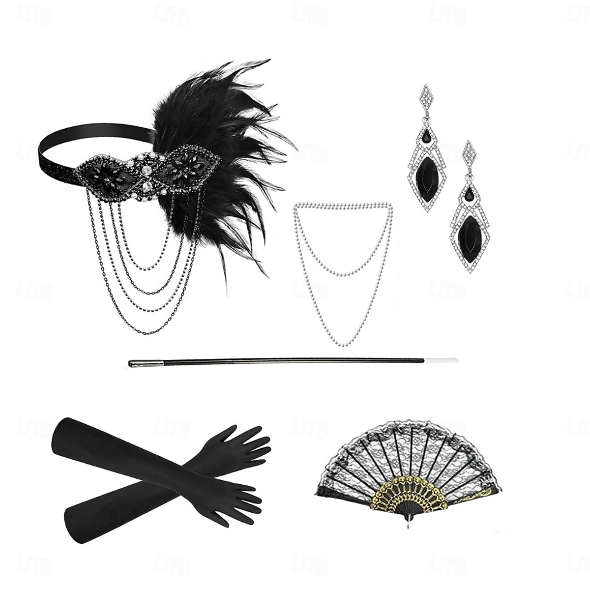 Anii 1920 Gatsby Bandană Adolescentă Brățări cu Mărgele Cercei Gatsby Pană Retro Luciu Sclipitor Cristale / Strasuri Pentru femei Carnaval ziua îndragostiților Mascaradă Îmbrăcăminte de seară de 2025 - $24.99 –P2