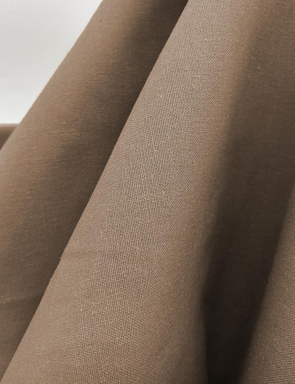 Completi da matrimonio casual in lino da uomo caffè moda festa estate tinta unita taglio standard 2 pezzi con un bottone del 2025 a $116.99 –P3