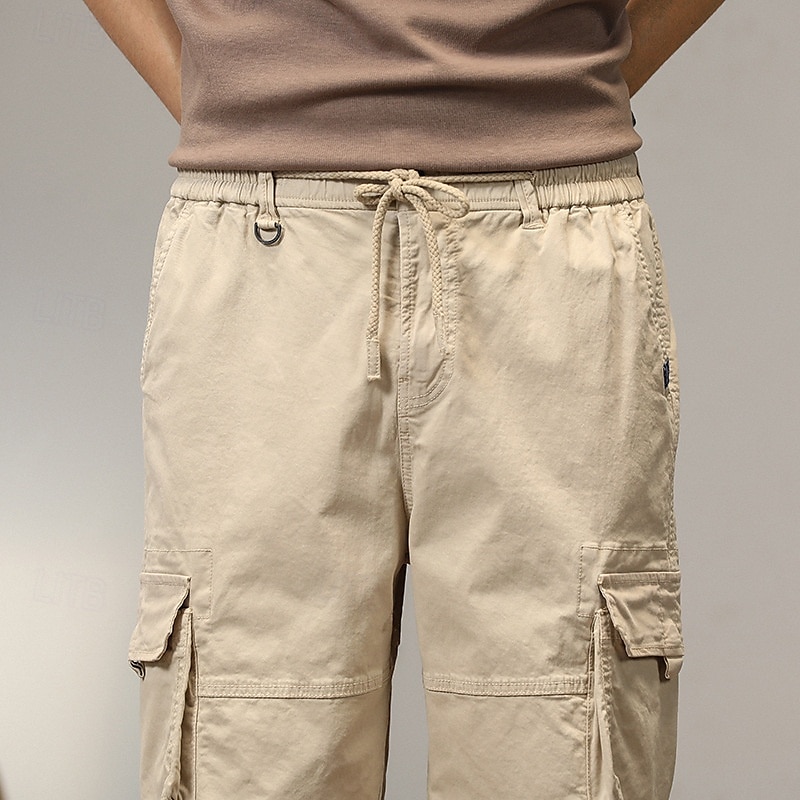 Per uomo Pantaloncini cargo Shorts Pantaloncini Estivi Multi-tasche Tasca con Patta Semplice Comodità Indossabile Lunghezza al ginocchio All'aperto Sport Quotidiano Moda Casual Nero Giallo del 2025 a $31.99 –P10