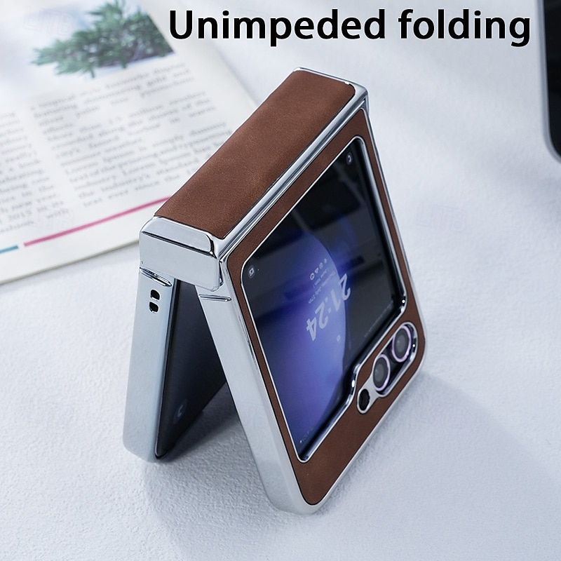 Phone Case For Apple AirTag Z Flip 7 Z Flip 6 Z Flip 5 Z Flip 4 Z Flip 3 Magnetic Adsorption Support Wireless Charging Shockproof Retro PC PU Leather 2025 - $27.99 –P3