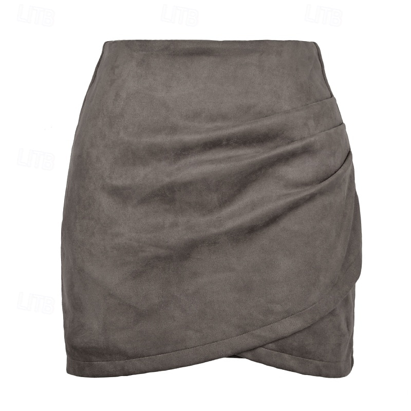 Női Szoknya Bodycon Divat Mini Közepes derekú Szoknyák Sima Fodrozott Mikroelasztikus Vakáció Utca Bor Fekete Rózsaszín Katonai zöld Nyár Poliészter 2025 - $21.99 –P6