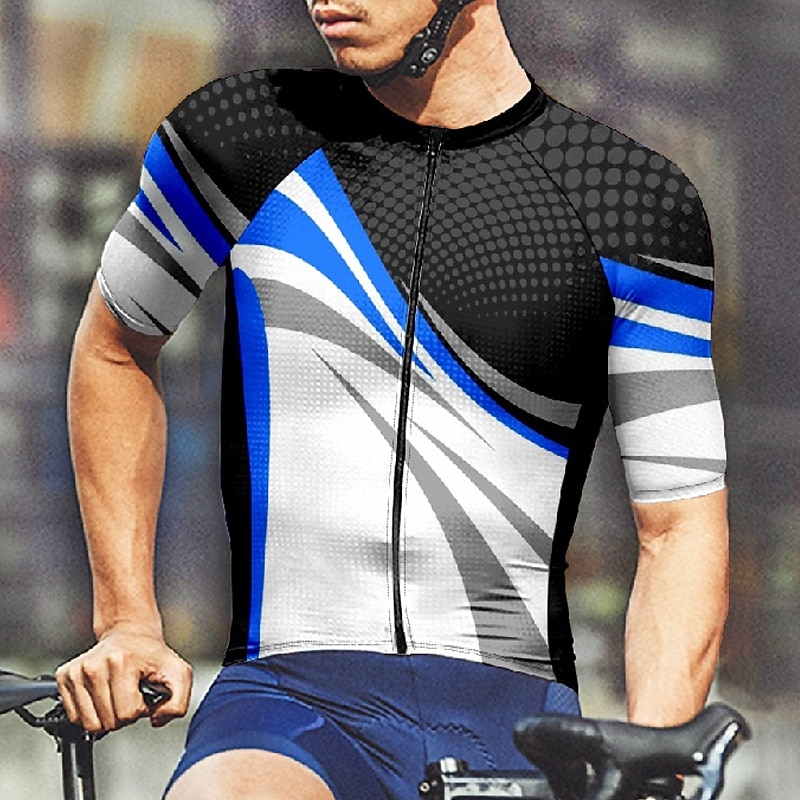 Per uomo Maglia da Ciclismo Geometrico Manica Corta Bicicletta Maglietta Maglia con 3 tasche posteriori Mountain Bike MTB Asciugatura Rapida Design Anatomico Assorbente Traspirante Gli sport Giallo del 2026 a $30.99 –P6