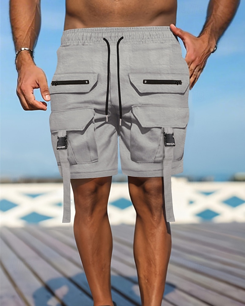 Per uomo Pantaloncini cargo Shorts Pantaloncini Estivi Coulisse Elastico in vita Multi-tasche Semplice Comodità Indossabile Lunghezza al ginocchio All'aperto Sport Quotidiano Moda Casual Nero Marrone del 2025 a $21.99 –P9