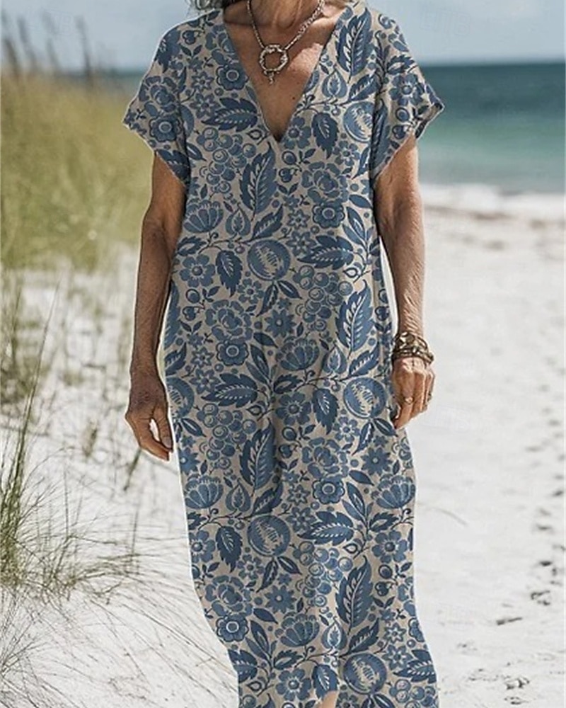 blue boho dresses Enchanted Floral Print Maxi Dress Pose by the sunset in this gorgeous cut out maxi Floral Dress Short Sleeve Navy