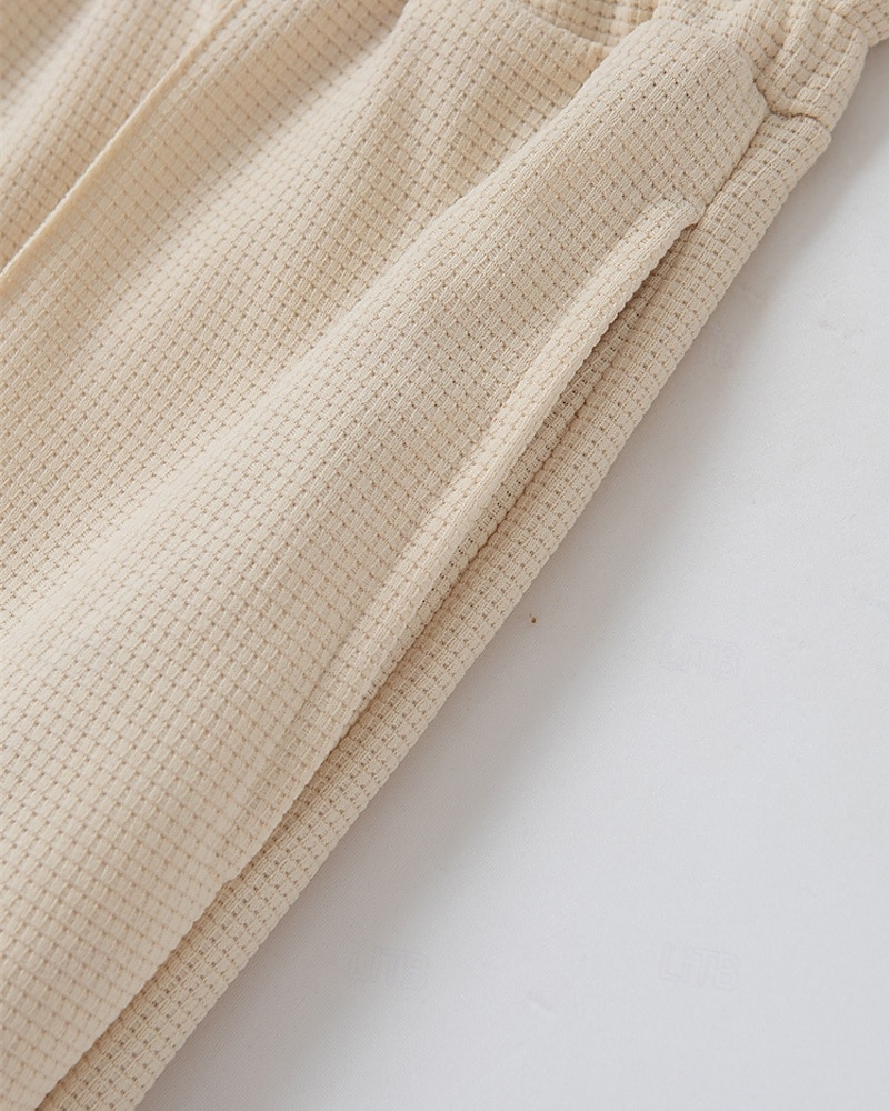 Voor heren Wafel Shirt T-shirt past Shirt- en broeksets 2 stuks outfits Korte mouw Revers Zomer Kleurenblok Modieus Casual Lapwerk 2-stuks Vakantie Alledaagse kleding Uitgaan Zwart Wit Koningsblauw 2025 - $40.99 –P9