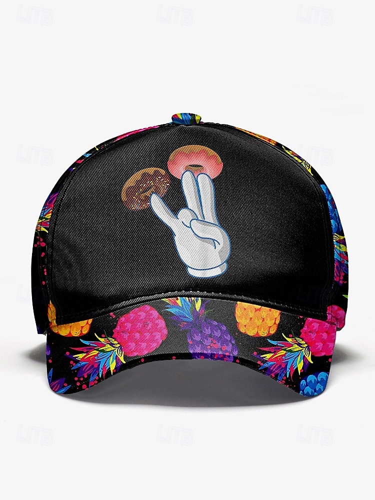 Casquette de baseball colorée à motif ananas et beignet pour homme - design décontracté et tendance, coupe ajustable, parfaite pour l'été et les activités de plein air de 2025 ? $14.99 –P3