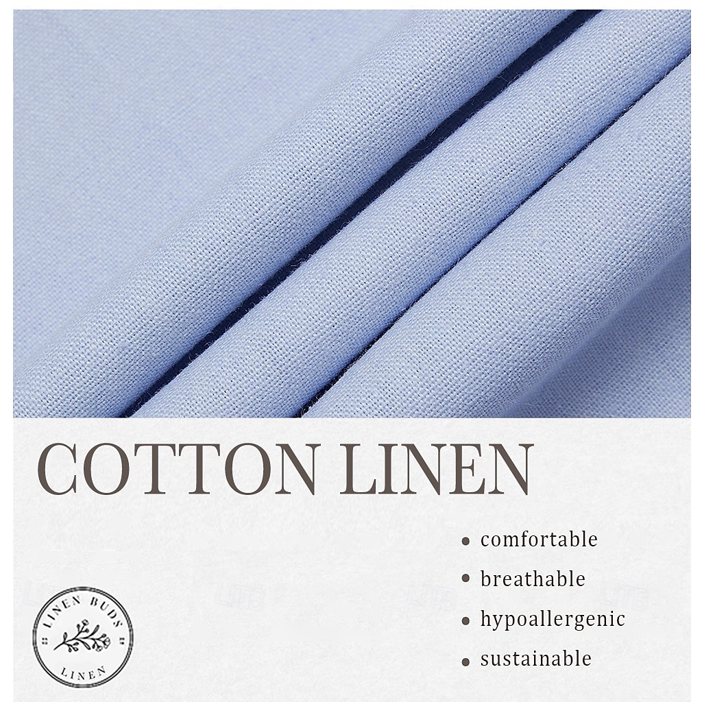 Men's Linen Pants Dress Pants Trousers Summer Straight Leg Plain Comfort Breathable Casual Daily  Standard Fit Sky Blue Beige 2025 - $39.99 –P3