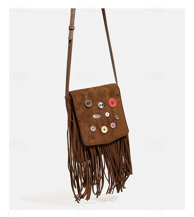 Retro Vintage 1970s Bag Crossbody Bag Hippie Fringe Women's Party Casual Daily Pride Parade Adults' Bag 2025 - $43.99 –P8