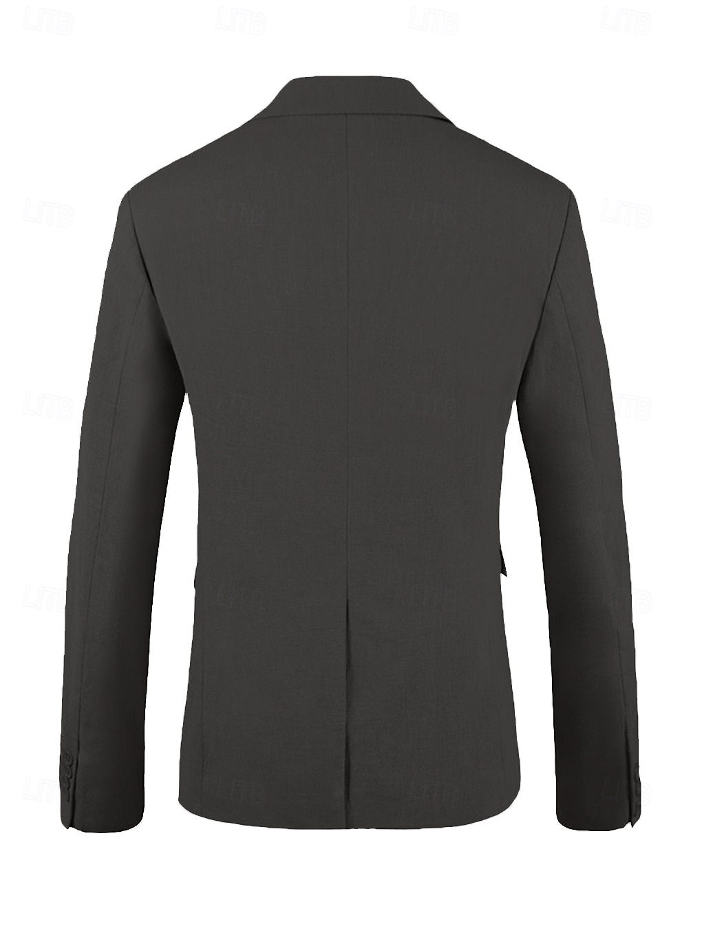 Men's sport frakk lin blazer mote uformell sommer ensfarget lin blazer svart standard passform enkelspent én knapp 2025 - $72.99 –P4
