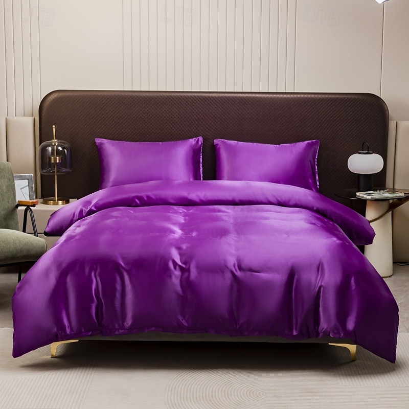 Ensemble de draps en soie glacée imitation satinée Trois ou quatre pièces de 2025 ? $30.99 –P5
