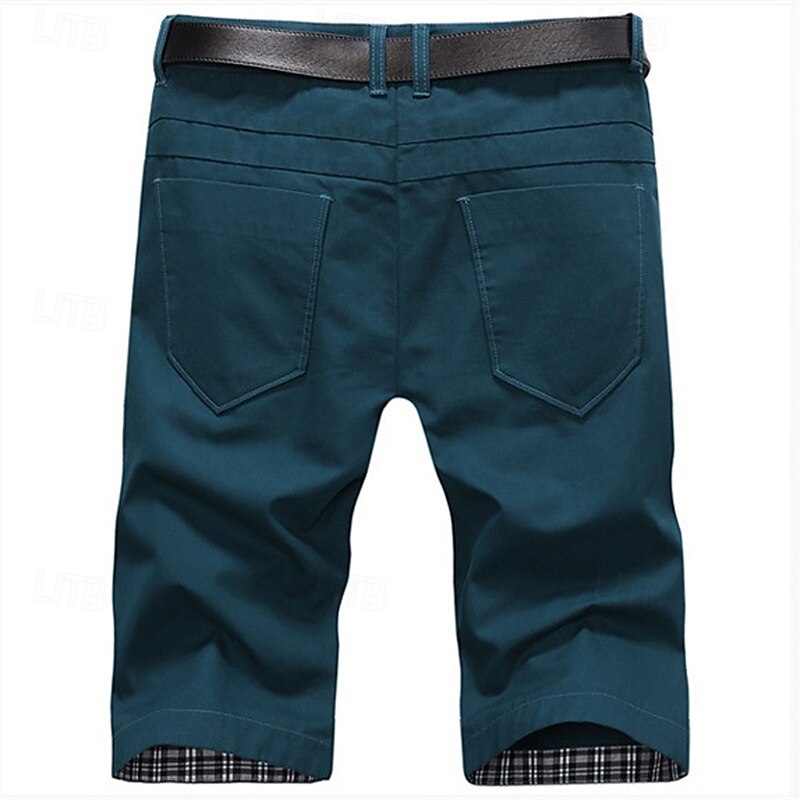 Men's Dress Shorts Work Shorts Golf Shorts Pocket Plain Comfort Breathable Knee Length Outdoor Business Sports Casual Black Wine 2025 - $20.99 –P8