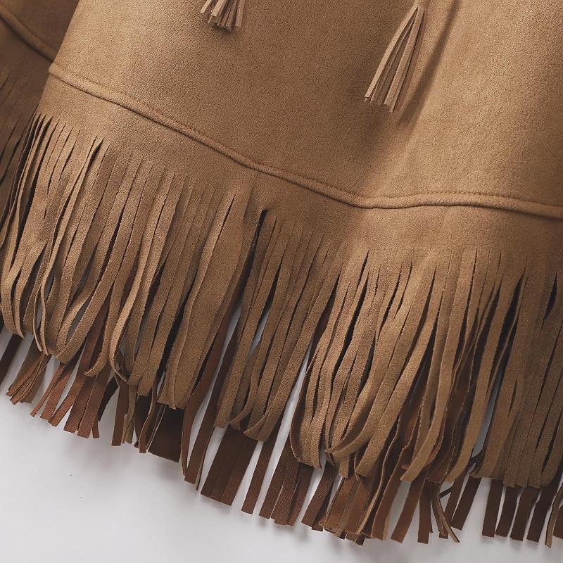 Damen Bluse Einfach Stilvoll Modern Langarm Rundhalsausschnitt Normale Oberteile Täglich Ausgehen Asymmetrisch Fransen Khaki Sommer 2025 - $23.99 –P5