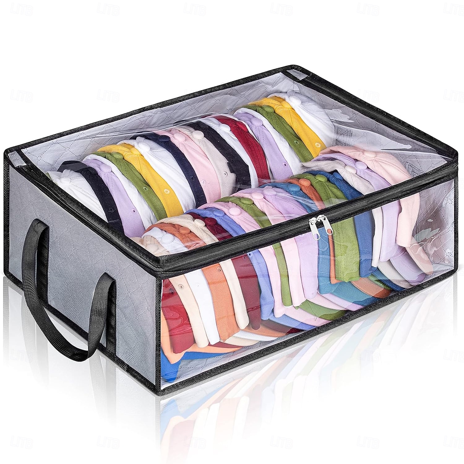 Hat Storage Under Bed Storage for Baseball Caps, Large Holds up to 40 Caps Wide Hat Organizer for Closet Snapback Holder, Grey 2025 - $9.49 –P1