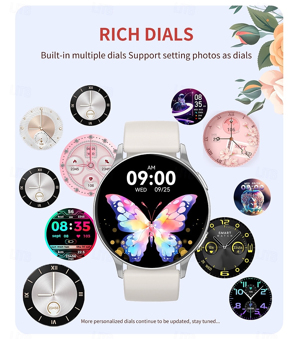 CY29 Reloj inteligente 1.32 pulgada Smartwatch Reloj elegante Bluetooth Temporizador Recordatorio de Llamadas Monitor de Pulso Cardiaco Recordatorio sedentaria Encontrar Mi Dispositivo Compatible con 2025 - $49.99 –P15