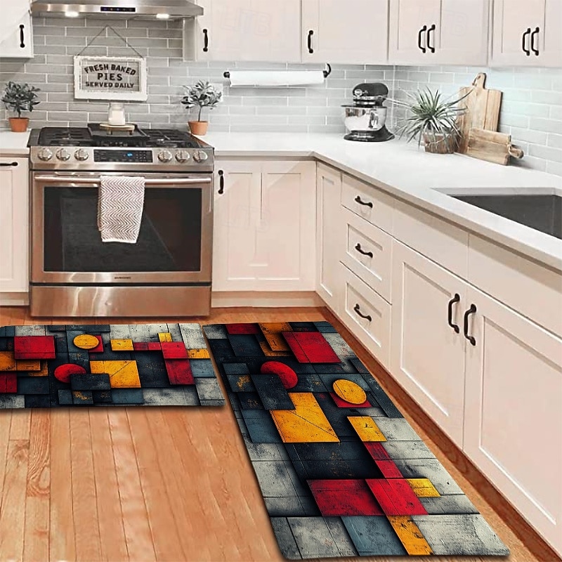 textura de madeira tapete de cozinha corredor tapetes tapetes de área lavável para quarto sala de estar cozinha banheiro tapetes antiderrapantes de 2026 por $19.99 –P6