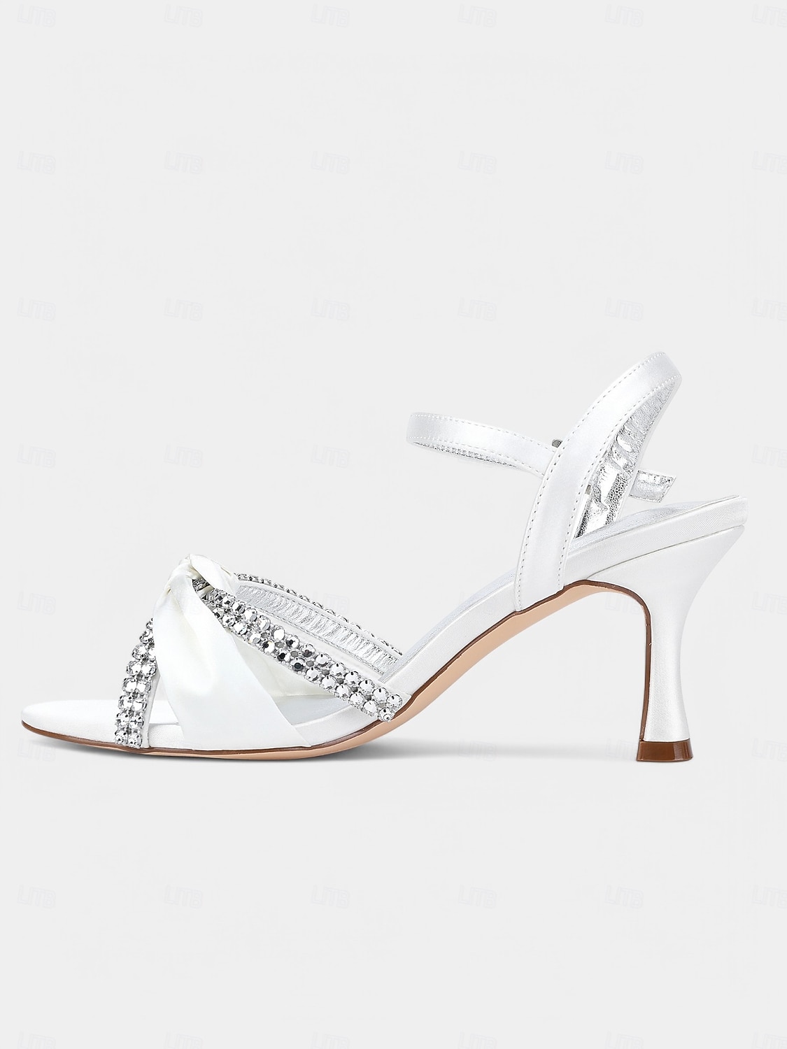 Women's Purple Satin Rhinestone Heeled Sandals – Elegant Knot Prom Heels for Wedding and Dance Nights 2026 - $79.99 –P3