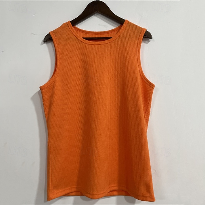 Herre Vest topp Underskjorte Ermeløs skjorte Ermeløs Crew-hals Sommer عادي Mote Designer Feriereise Gate Ut på byen Svart Hvit Navyblå Topp T-skjorte for menn 2025 - $14.99 –P13