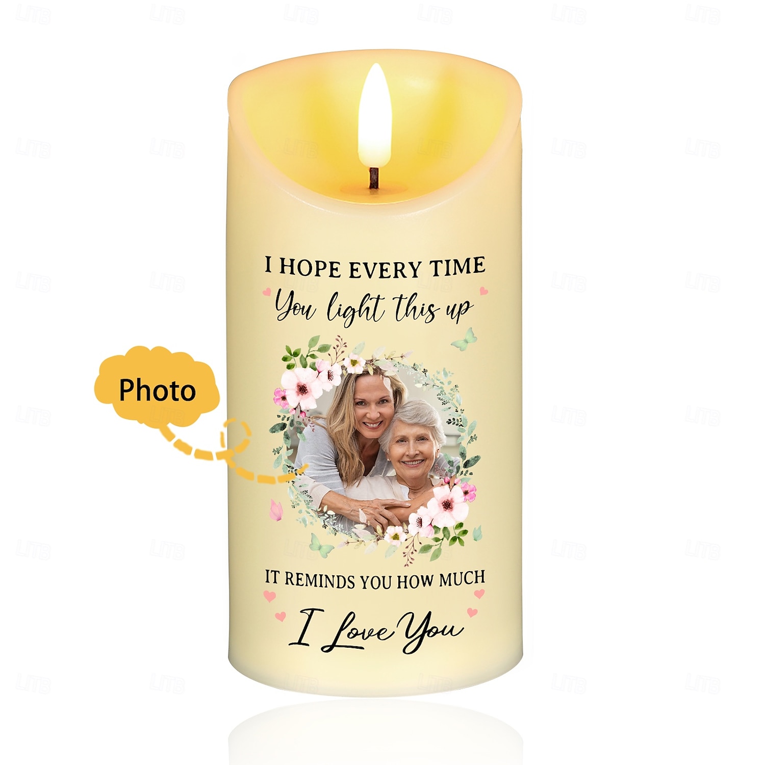 Personalized Photo LED Candle, Custom Memorial Gift, Elegant and Simple Tribute Decoration, Perfect for Honoring Loved Ones or Special Occasions 2025 - $13.99 –P4
