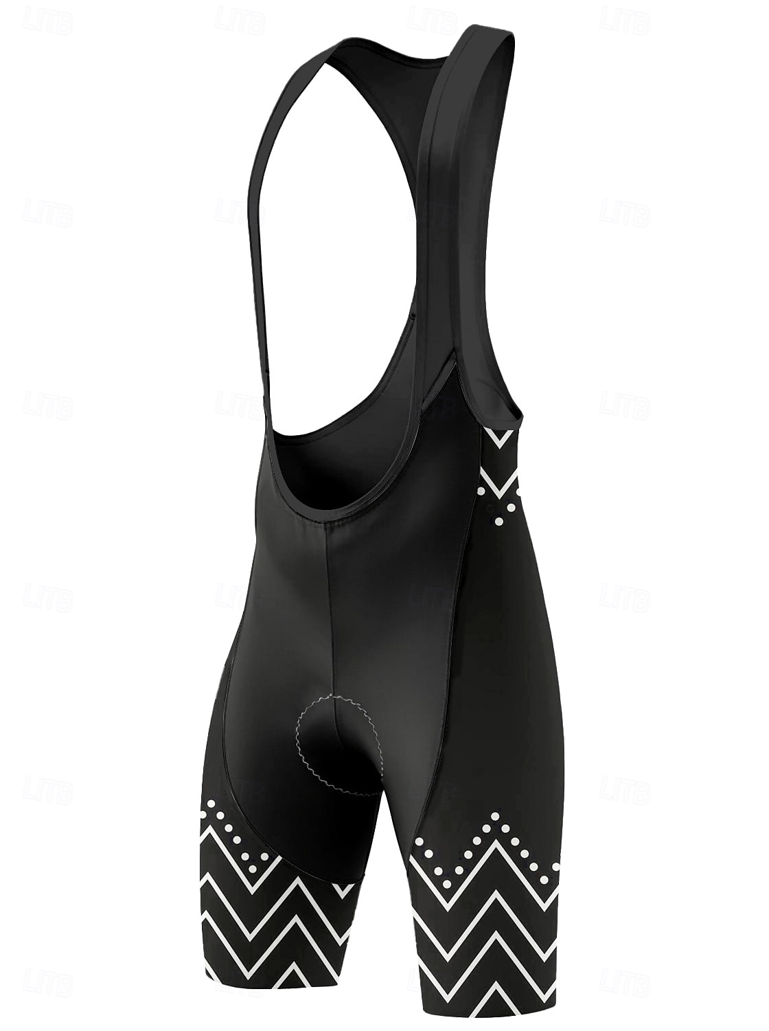 Homens Gráfico Geométrica Bermudas Bretelle Shorts acolchoados 3D Moto Calções Bibes Esportes Filtro Solar Tapete 3D Secagem Rápida Pavio Humido Preto Roupa Roupa de Ciclismo de 2026 por $28.99 –P1