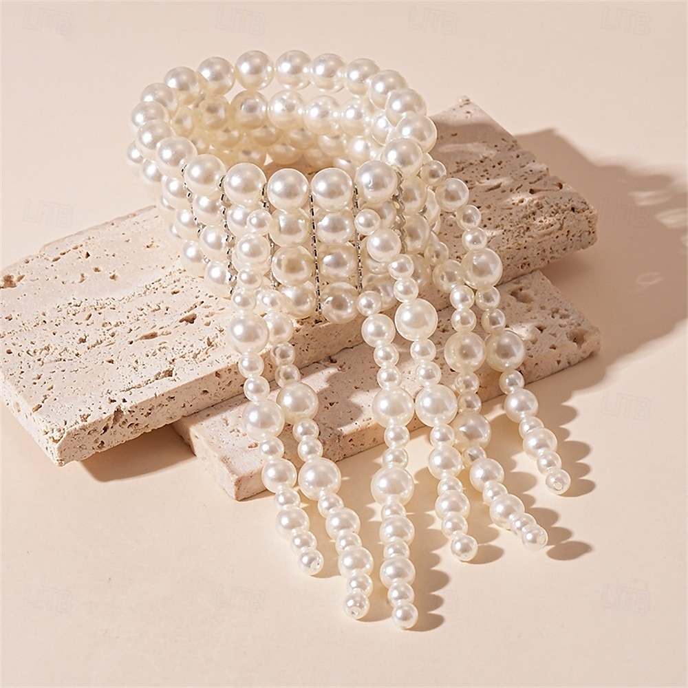 Bracelet Jonc Le style rétro Classique Mini ancien Mode Tendance Bracelet Bijoux Blanche Rond pour Mariage Soirée Fiançailles Bal de promo de 2025 ? $20.99 –P8
