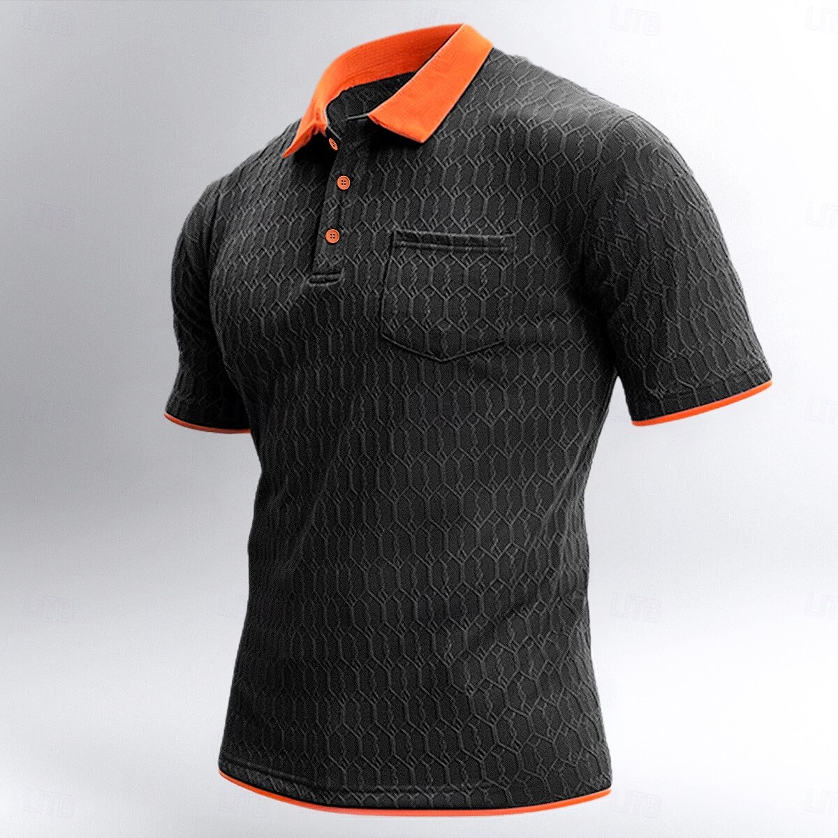 Herren Golf Poloshirts Strick-Poloshirt Arbeit Lässig Revers Gerippter Polokragen Kurzarm Basic Modern Geometrisch Farbblock Knöpfe Gestrickt Frühling & Sommer Normale Passform Schwarz Wei 2025 - $21.99 –P1