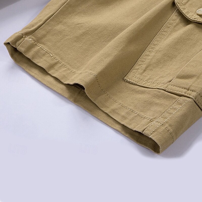 Per uomo Pantaloncini cargo Shorts Pantaloncini Estivi Multi-tasche Bottonato Tasca con Patta Semplice Comodità Indossabile Lunghezza al ginocchio All'aperto Sport Quotidiano Moda Casual Nero Blu del 2025 a $25.99 –P8