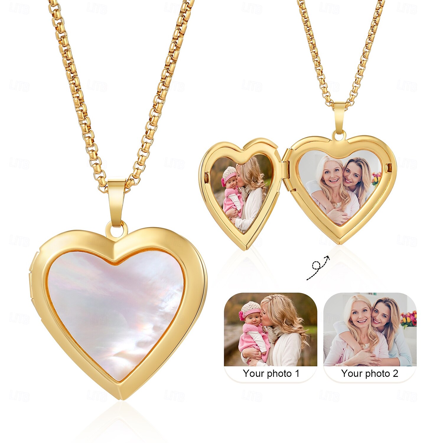 Personalized Photo Album Locket Necklace Custom Best Gift for Mom, Folding Memory Pendant for Wife Girlfriend Daughter Friend, Mother's Day Valentine's Christmas Birthday Keepsake 2025 - $21.99 –P2