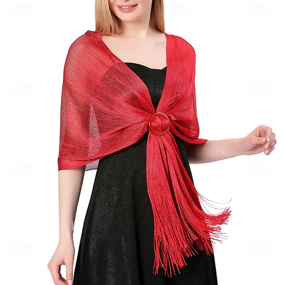 Châle élégant de protection solaire sans manches en polyester pour femmes avec couleur unie pour le mariage en été de 2025 ? $20.99 –P5