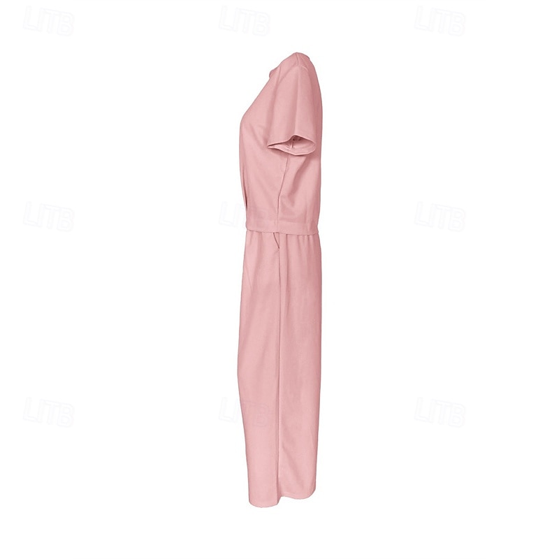 Femmes Mode Streetwear Chemise Ensembles en coton et lin Ensembles deux pièces Manche Courte Col ras du cou Uni Tenue quotidienne Date Jaune Rose Claire Vert Été Coupe régulière de 2025 ? $36.99 –P9