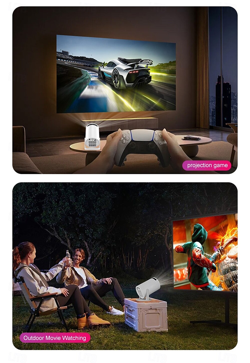 Y2S Home HD Projector Mini Portable Mini Children's Mobile Projector Hovering at Any Angle at 240 Degrees 480*360 2025 - $61.99 –P13