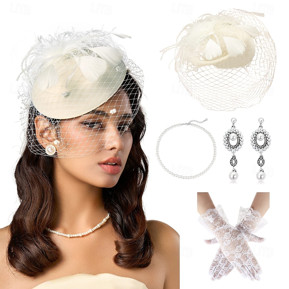 1920s El gran Gatsby Diadema de estilo flapper El gran Gatsby Retro Brillo chispeante Cristal / Strass Mujer Carnaval Mascarada Ropa de fiesta de noche Mascarada Festival Adulto Guantes Collare 2025 - $31.99 –P1